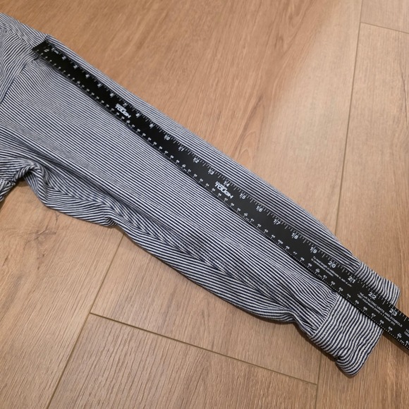 Carhartt Mens Hickory Stripe Quarter Zip Long Sleeve Work Shirt Large - Picture 11 of 12